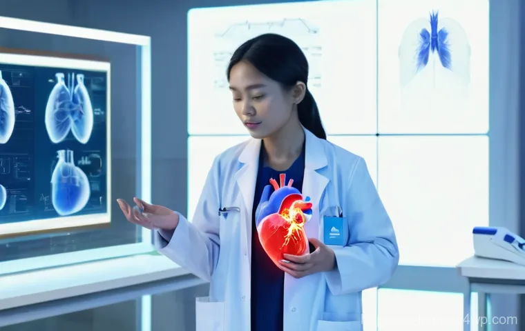혼합현실 교육에서의 시각적 학습 전략 - **Prompt 1: Vietnamese Medical Student Interacting with a Holographic Heart**
    A young Vietnamese...