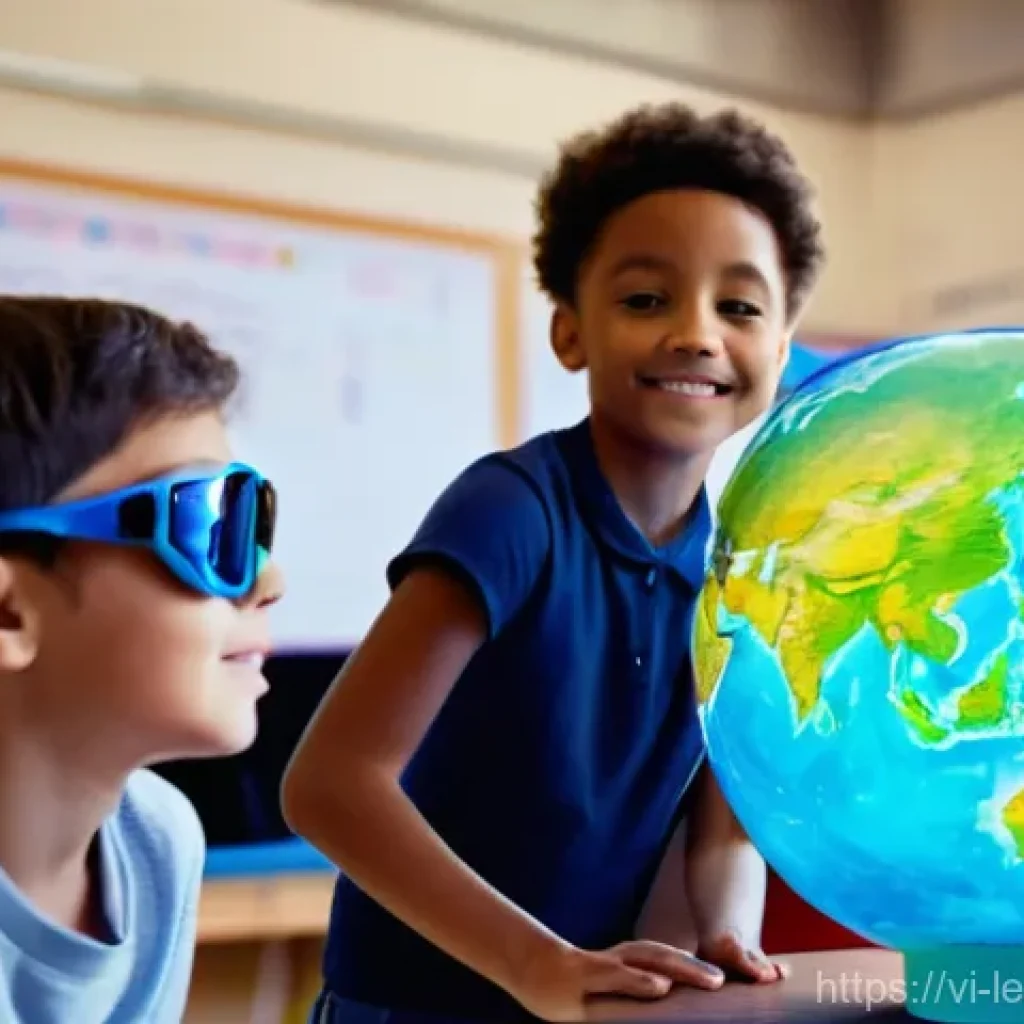 혼합현실 교육의 참여형 학습 모델 - **Prompt 1: Immersive Space Exploration in a Classroom**
    A vibrant, medium shot of a diverse gro...